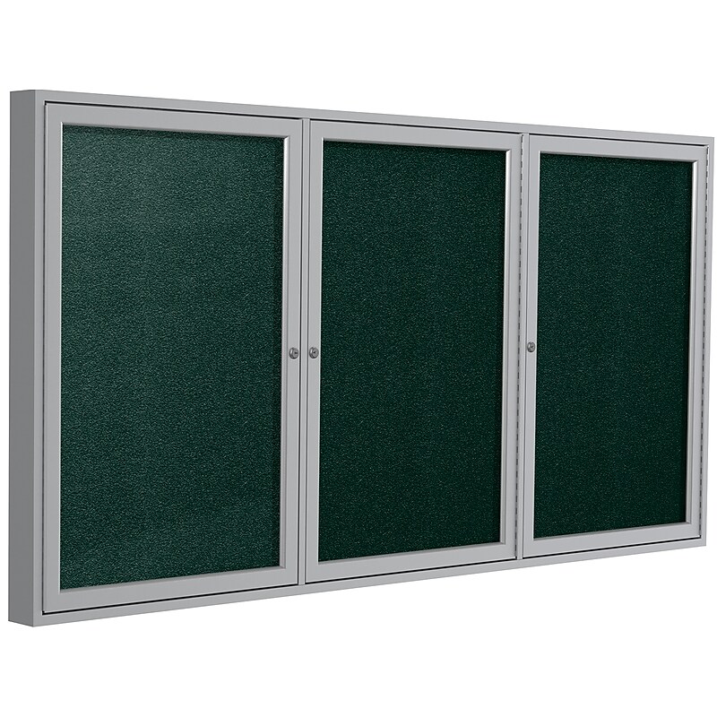 Ghent Vinyl Bulletin Board, Aluminum Frame, 3' x 6' (PA33672VX-183) image 1