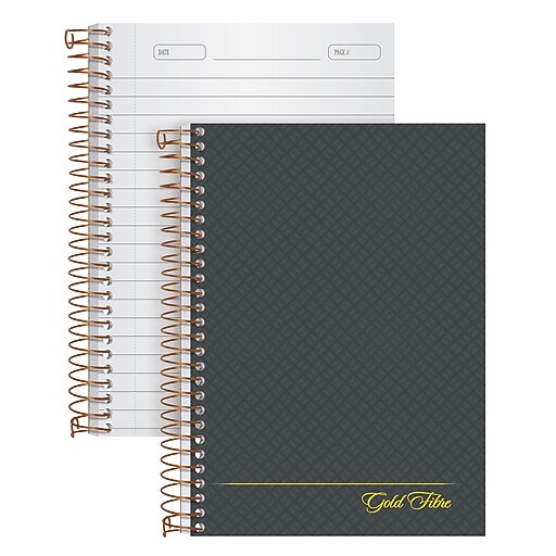 Ampad 1Subject Professional Notebooks, 5" x 7", College Ruled, 100 Sheets, Gray/Silver (20803R