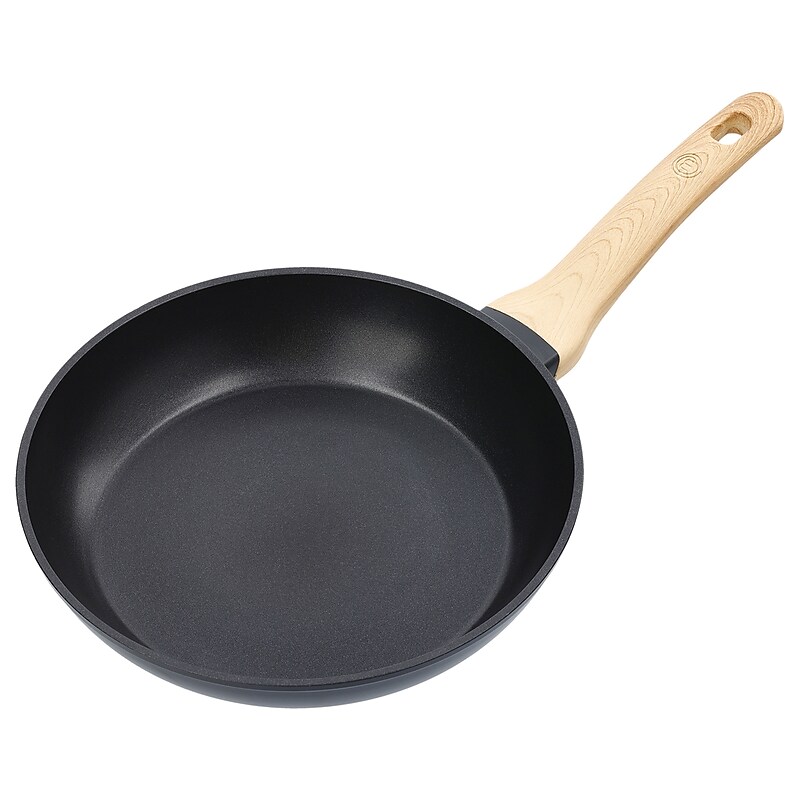 MasterChef Aluminum 10-Inch Frying Pan with Soft-Touch Bakelite Handle, Black, (VRD159102082) image 1