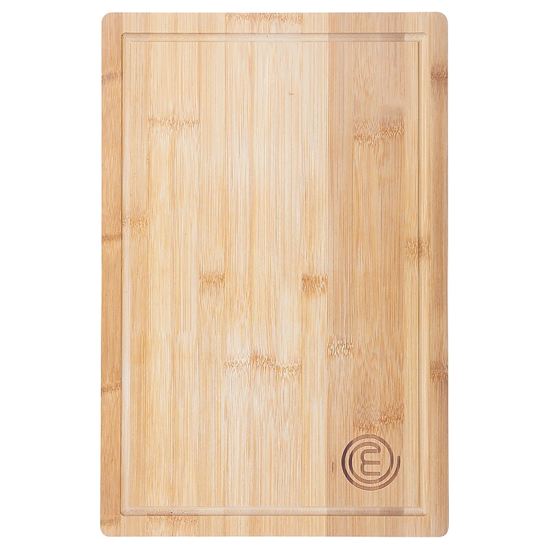 MasterChef 18x12-In. Extra-Large Bamboo Cutting Board, Beige image 1
