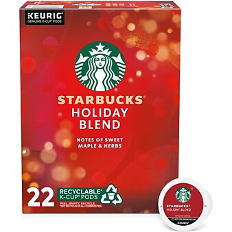 Starbucks Holiday Blend Coffee Keurig® K-Cup® Pods, Medium Roast, 22/Box (SBK12412029CT)