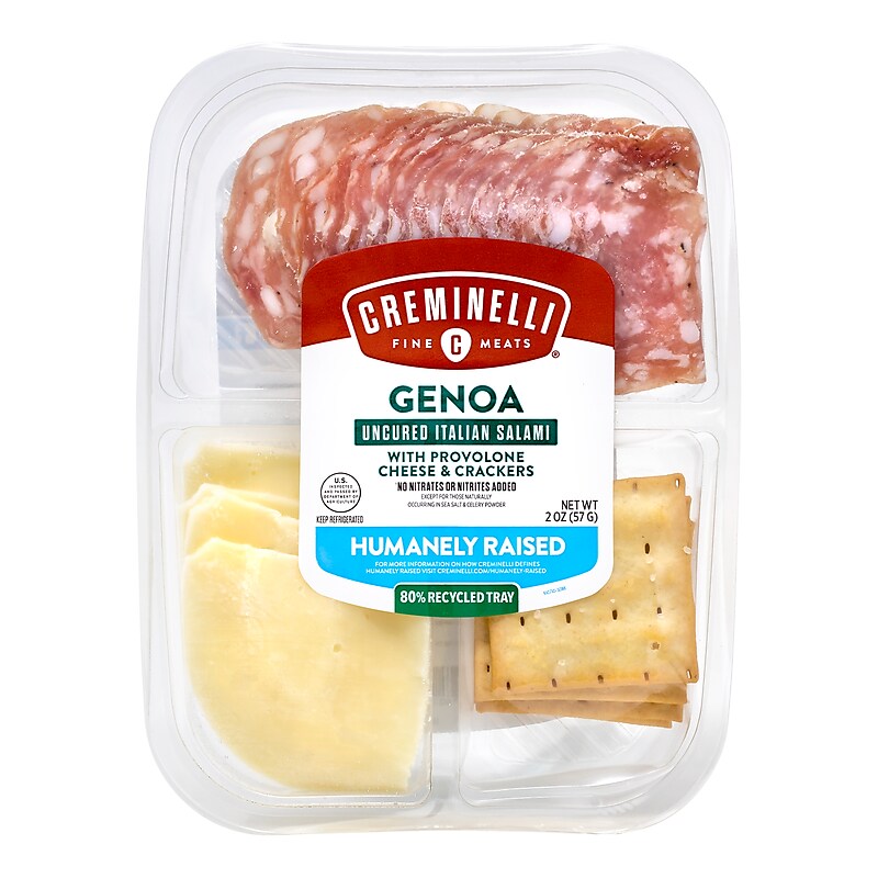 Creminelli Genoa, Provolone Cheese, Crackers, 0.5, 4/Pack (220-02086) image 1
