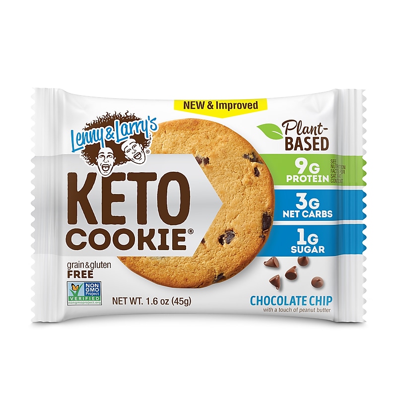 Lenny & Larry's Keto Gluten Free Chocolate Chip Cookies, 1.6 oz., 12 Packs/Box (220-02083) image 1