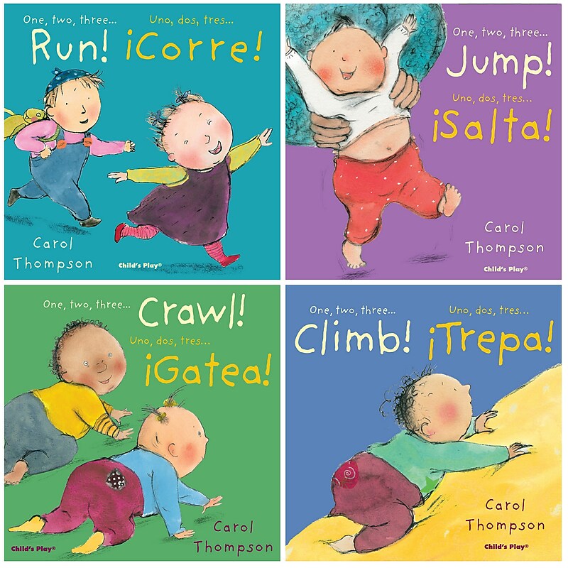 Child's Play Little Movers Bilingual Board Books, Set of 4 (CPYCPLM) image 1