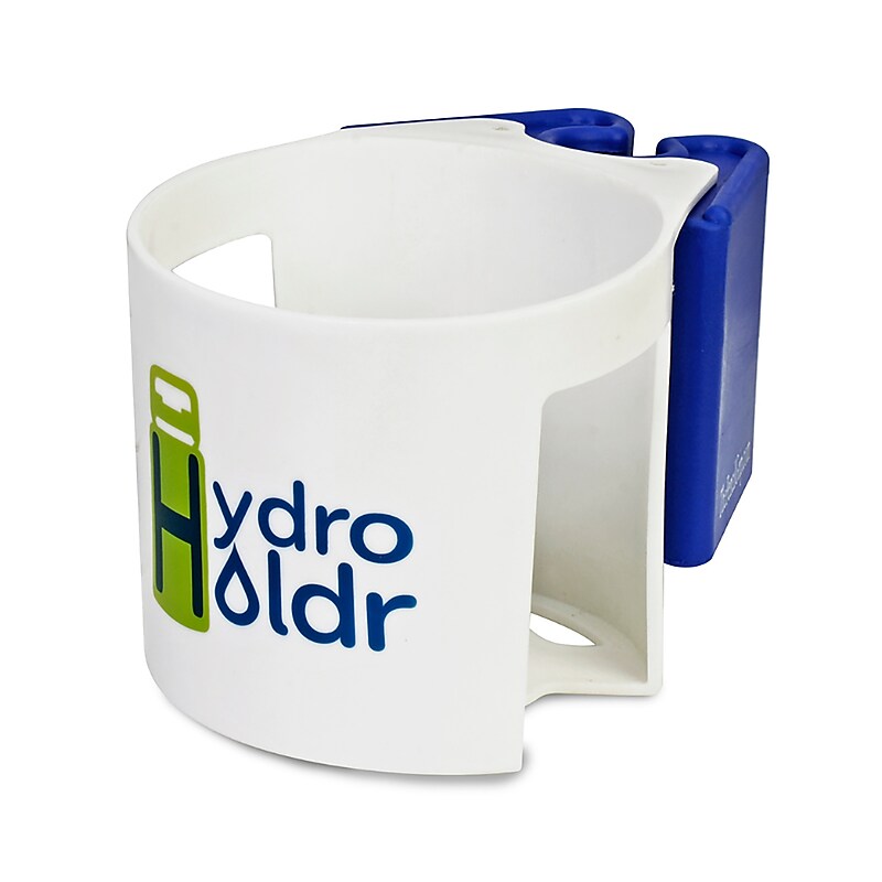 The Pencil Grip Hydro Holdr Clip-On Bottle Holder, White/Blue, 6/Pack (TPG82006) image 1