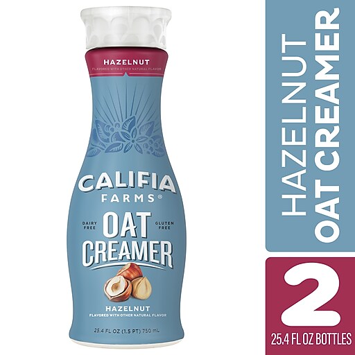 Califia Farms Hazelnut Oat Creamer, 25.4 Oz, 2PK Staples