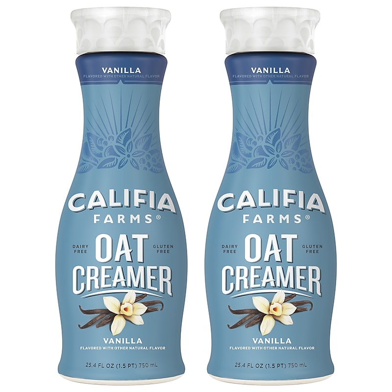 Califia Farms Vanilla Oat Milk Liquid Creamer, 25.4 oz, 2Pack (600-00278) image 1