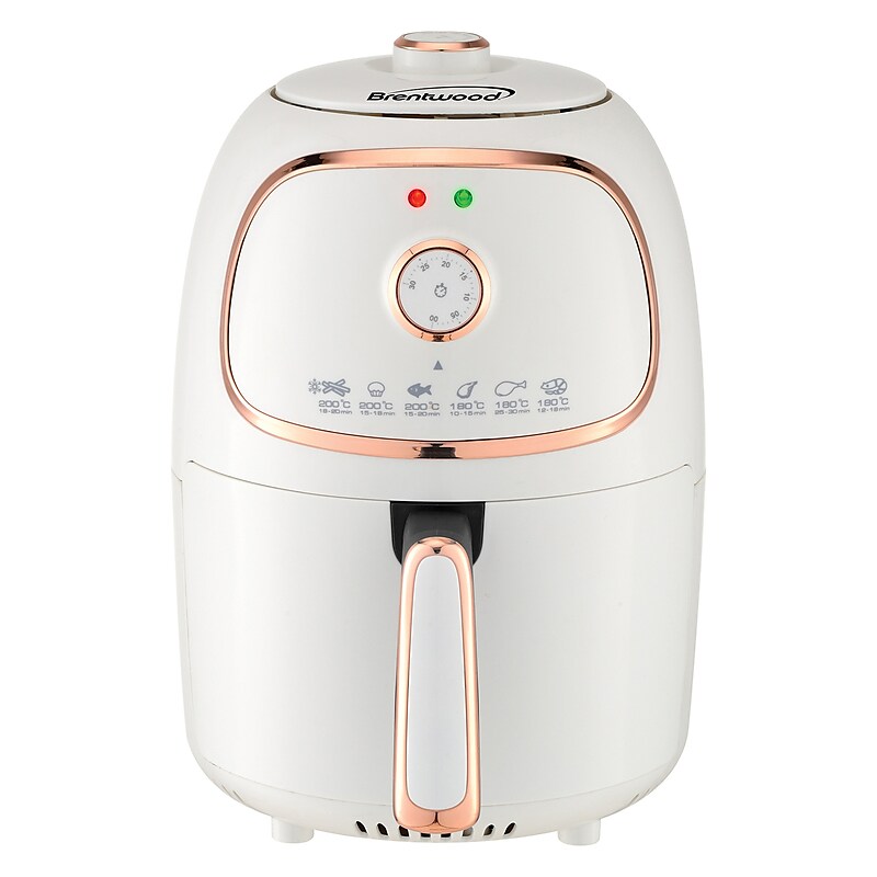 Brentwood 2-Qt. 1,200-Watt Electric Air Fryer with Timer and Temperature Control (White), (AF-202W) image 1