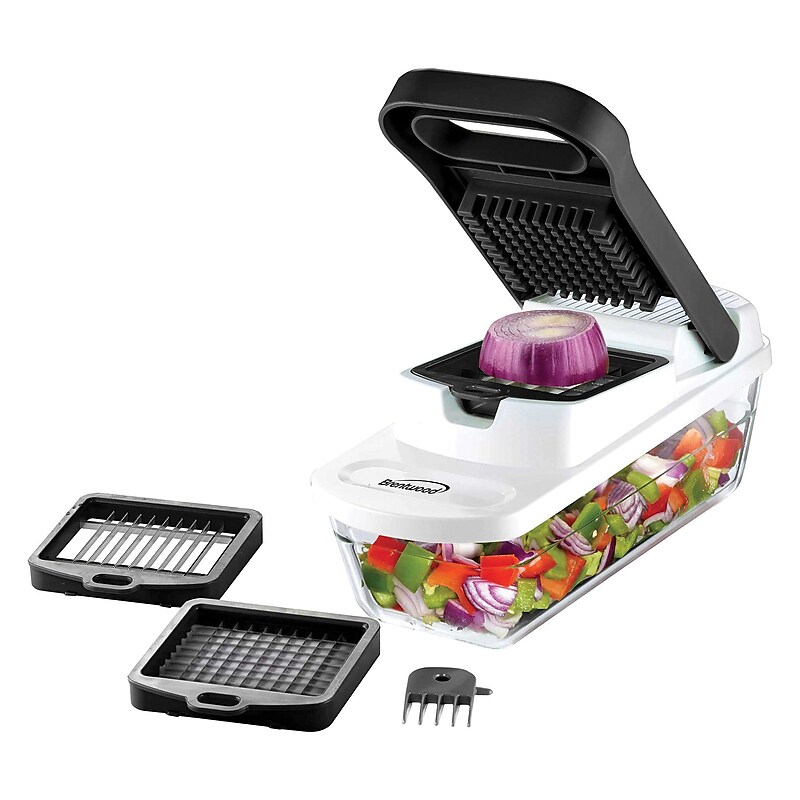 Brentwood Pro Food Chopper and Vegetable Dicer with 6.3-Cup Storage Container and Stainless Steel Blades, (KA-5023BK) image 1