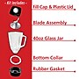 Brentwood 42-Oz. Blender Glass Jar Replacement, Black (P-OST722)~#|#~sp182063226_sc7