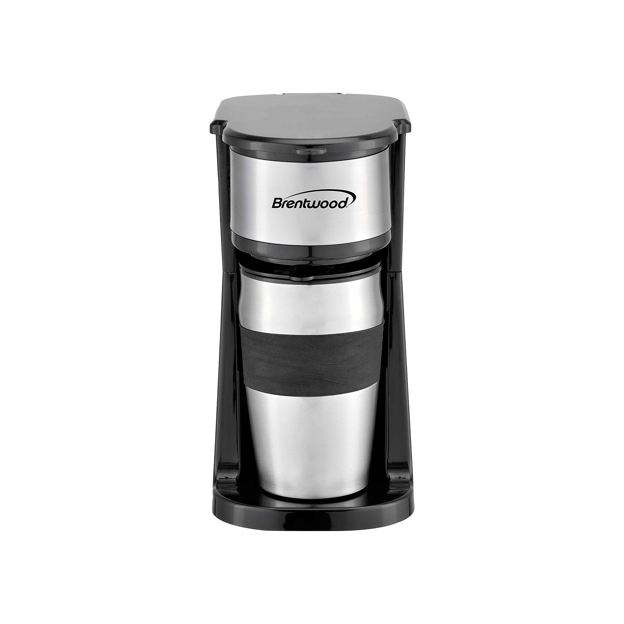 Brentwood Portable Single-Serve Coffee Maker with 14-Oz. Travel Mug, Black (TS-113BK) Sansujyuku sansujyuku.com