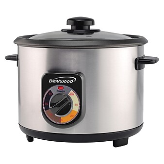Brentwood Stainless Steel Crunchy Persian Rice Cooker (16 Cups Cooked, 500 Watts), (TS-1216S)