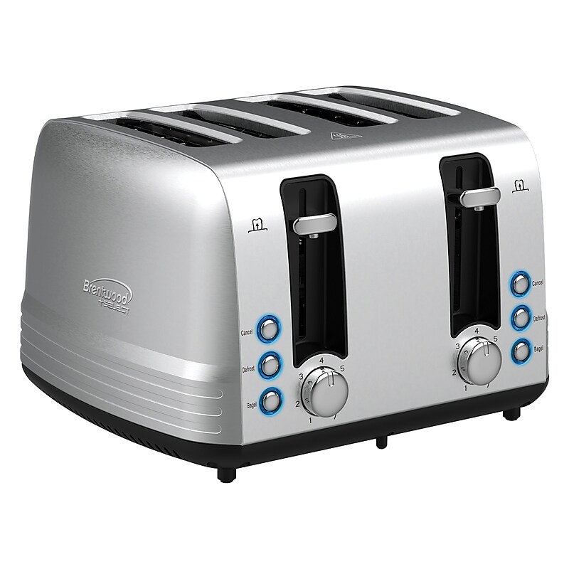 Brentwood Select 1,500-Watt Extra-Wide Stainless Steel 4-Slice Toaster (TS-447S) image 1
