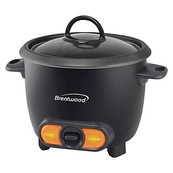 Brentwood 6-Cups-Cooked 300-Watt Rice Cooker, (TS-506BK)