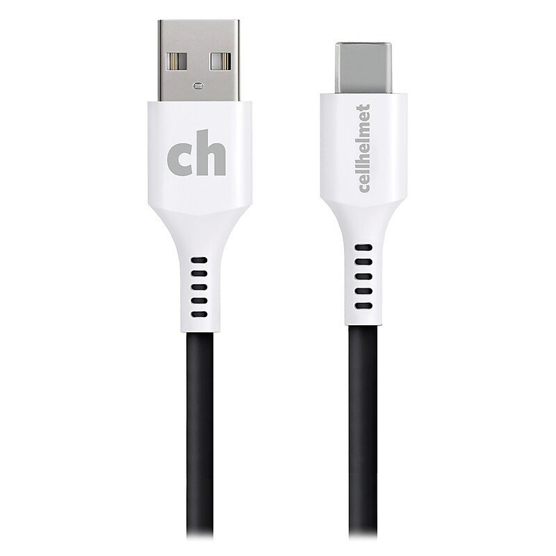 cellhelmet Charge and Sync USB-C to USB-A Round Cable, 3' (CABLE-C-A-3-R-G) image 1