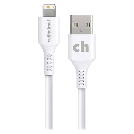 cellhelmet Charge and Sync USBA to Lightning Round Cable, 6' (CABLE