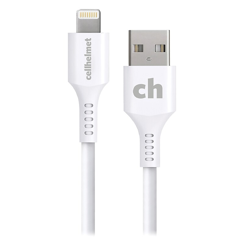 cellhelmet Charge and Sync USB-A to Lightning Round Cable, 10' (CABLE-LIGHT-A-10-R-W) image 1