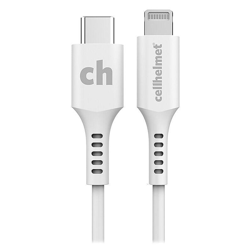 cellhelmet Charge and Sync USB-C to Lightning Round Cable, 6' (CABLE-R-LIGHT-TYPE-C-6) image 1
