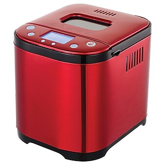 Frigidaire 2-Pound 710-Watt Electric Stainless Steel Bread Maker (Red), (EBRM100-SSRED)