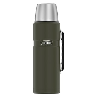 Thermos 2 Liter Stainless King Vacuum Insulated Stainless Steel Beverage Bottle, Army Green (SK2020AGTRI4)