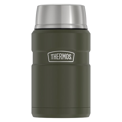 Thermos 24Ounce Stainless King VacuumInsulated Food Jar, Army Green
