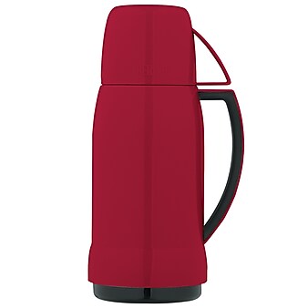 Thermos 17-Ounce Arc Series Vacuum-Insulated Glass Beverage Bottle, Assorted Colors (33105ATRI6)