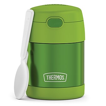 Thermos FUNtainer Stainless Steel Vacuum-Insulated Food Jar, 10-Oz., Lime (F3100LM6)