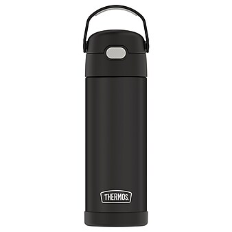 Thermos 16-Ounce FUNtainer Vacuum-Insulated Stainless Steel Bottle with Spout, Black Matte (F41101BK6)
