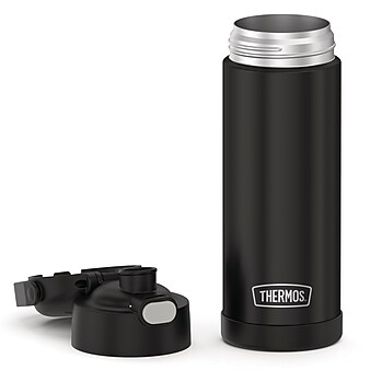 Thermos 16-Ounce FUNtainer Vacuum-Insulated Stainless Steel Bottle with Spout, Black Matte (F41101BK6)