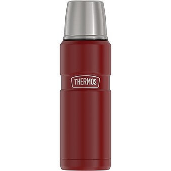 Thermos 16-Ounce Stainless King Vacuum-Insulated Stainless Steel Compact Bottle, Matte Red (SK2000MR4)