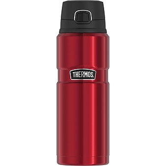 Thermos 24-Ounce Stainless King Vacuum-Insulated Stainless Steel Drink Bottle, Matte Red (SK4000MR4)