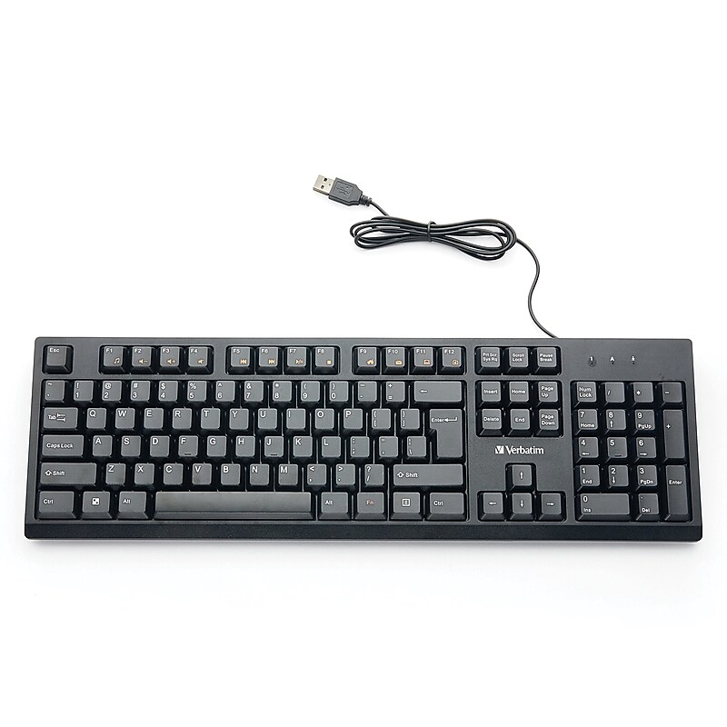 Verbatim Universal Wired Keyboard, Black (70735) image 1
