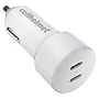 cellhelmet Dual-Port USB-C Power Delivery Car Charger, 20-Watt, White (CAR-PD-20W-C-C)~#|#~sp182696454_sc7