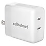 cellhelmet Dual Wall Black Charger with 2 USB-C Ports, 20-Watt, White (WALL-PD-20W-C-C)~#|#~sp182696475_sc7