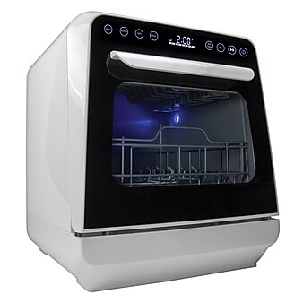 Magic Chef 3-Place-Settings Countertop Dishwasher, White (MCSCD3W)