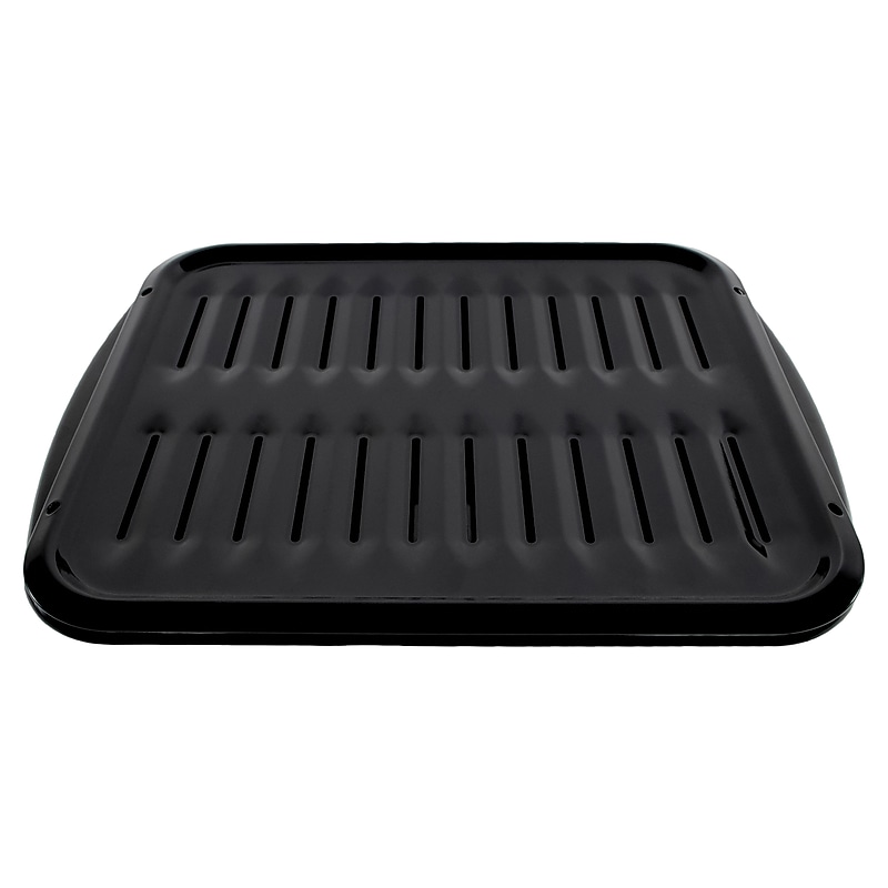 Certified Appliance Accessories Heavy-Duty Porcelain 16-In. x 12.75-In. Broiler Pan & Grill Set Black (50016) image 1