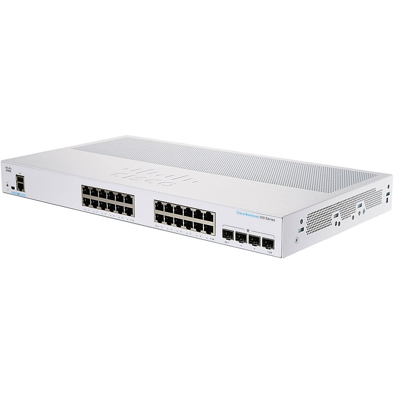 Cisco 350 28-Port Gigabit Ethernet Managed Switch, Silver (CBS35024T4GNA) image 1