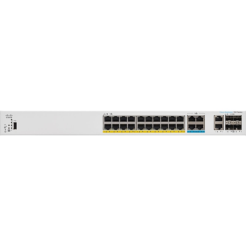 Cisco 350 CBS350-24MGP-4X-NA 26 Ports Gigabit Ethernet Rack Mountable Switch image 1