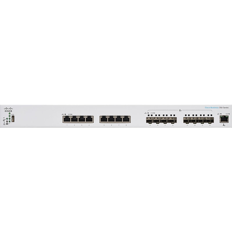 Cisco 350 16-Port Gigabit Ethernet Managed Switch, Silver (CBS35016XTSNA) image 1