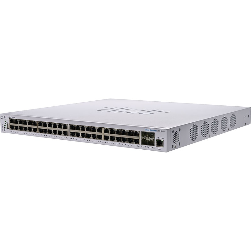Cisco 350 48-Port Gigabit Ethernet Managed Switch, Silver (CBS35048XT4XNA) image 1