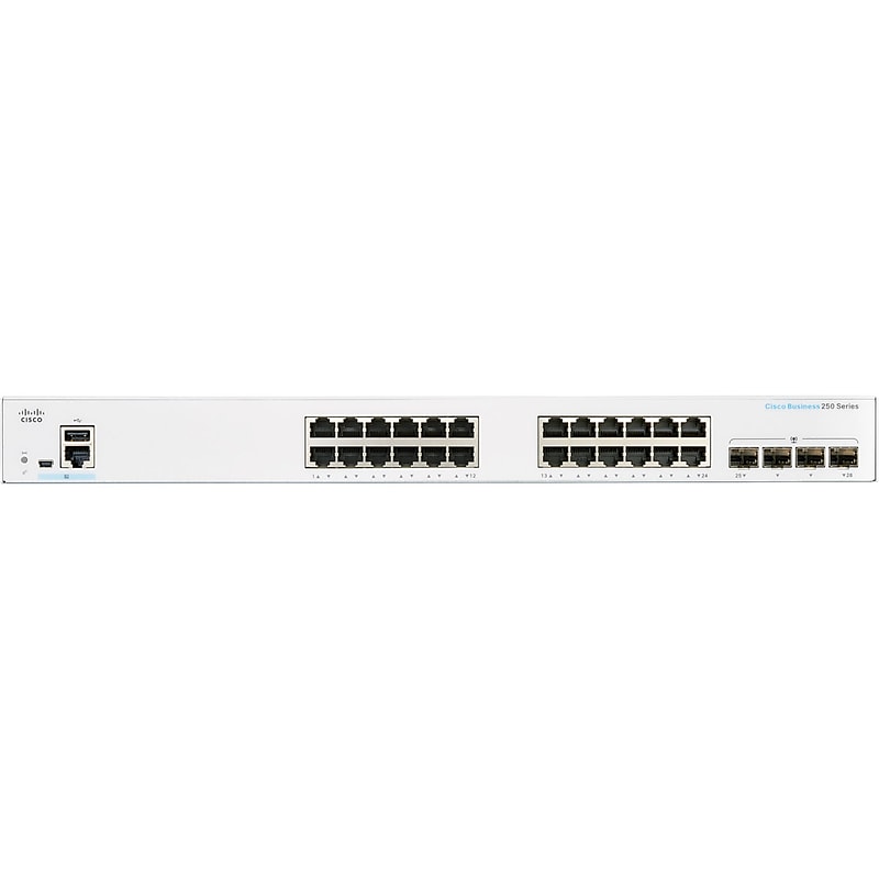 Cisco 250 CBS250-24PP-4G-NA 24 Ports Gigabit Ethernet Rack Mountable Switch image 1