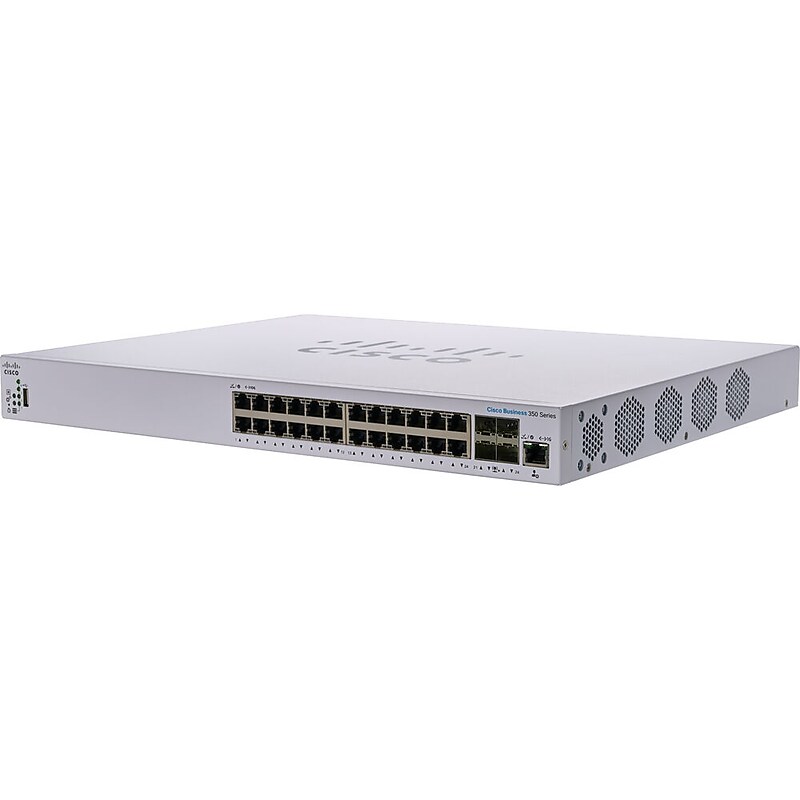 Cisco 350 24-Port Gigabit Ethernet Managed Switch, Silver (CBS35024XTNA) image 1