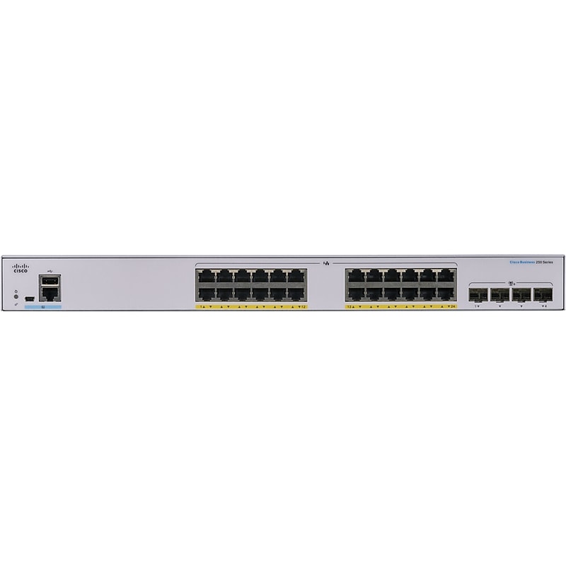 Cisco 250 CBS250-24FP-4X-NA 24 Ports Gigabit Ethernet Rack Mountable Switch image 1