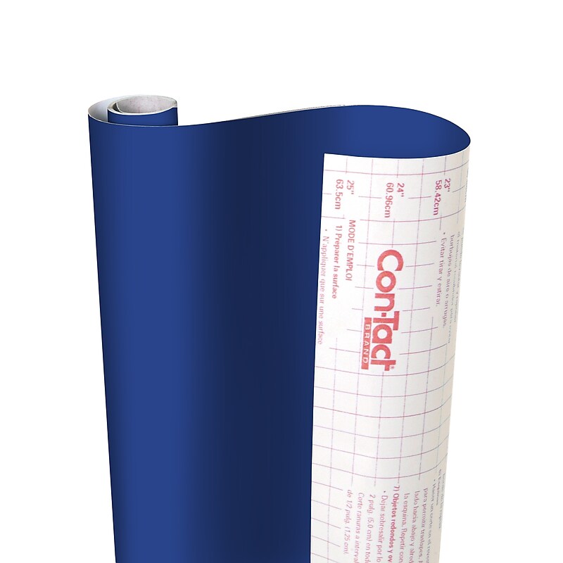 Con-Tact® Creative Covering™ Adhesive Covering, 18" x 16', Royal Blue, 1 Roll (KIT16FC9AH1206) image 1
