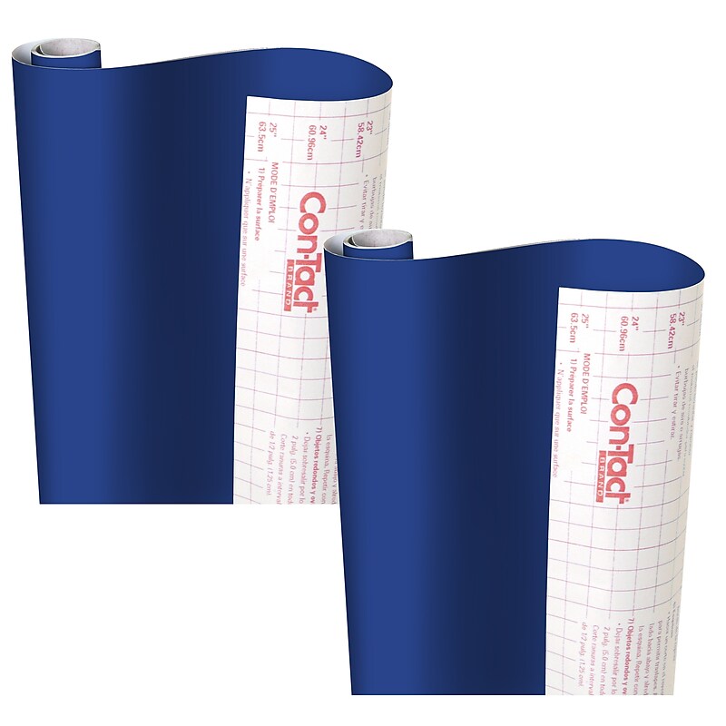 Con-Tact Creative Covering™ Adhesive Covering, 18" x 16' Per Roll, Royal Blue, 2 Rolls (KIT16FC9AH1206-2) image 1