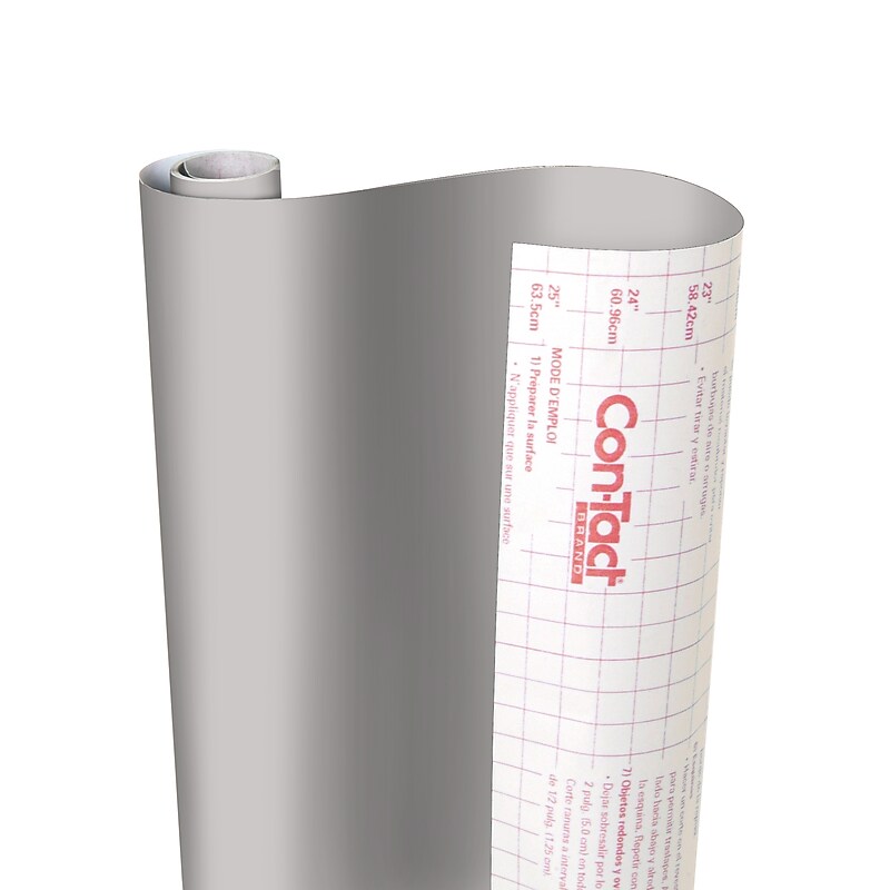 Con-Tact® Creative Covering™ Adhesive Covering, 18" x 50', Slate Gray, 1 Roll (KIT50FC9AA2606) image 1