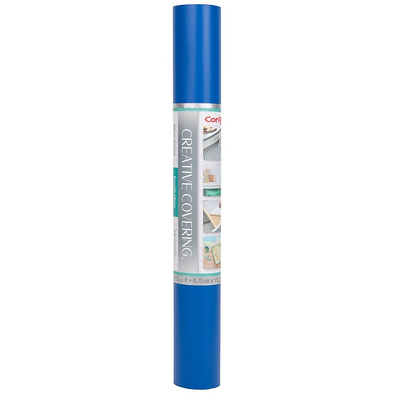 Con-Tact® Creative Covering™ Adhesive Covering, 18" x 50', Royal Blue, 1 Roll (KIT50FC9AH1606) image 1