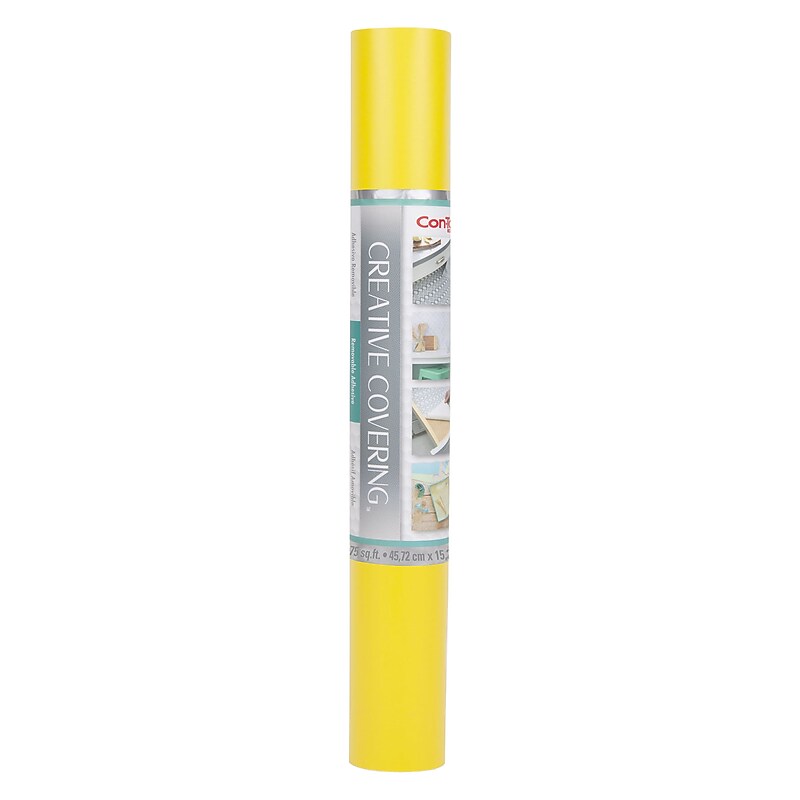 Con-Tact® Creative Covering™ Adhesive Covering, 18" x 50', Yellow, 1 Roll (KIT50FC9AH2606) image 1