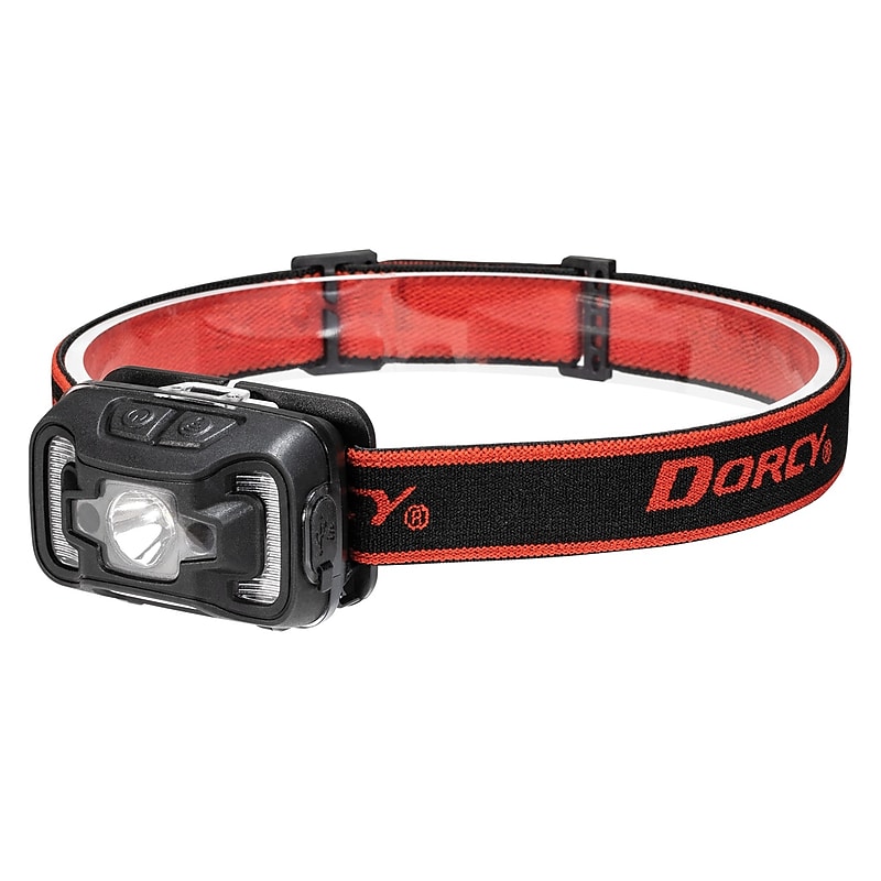 Dorcy 330-Lumen USB Rechargeable Motion Sensor Headlamp, Black/Red (41-4359) image 1