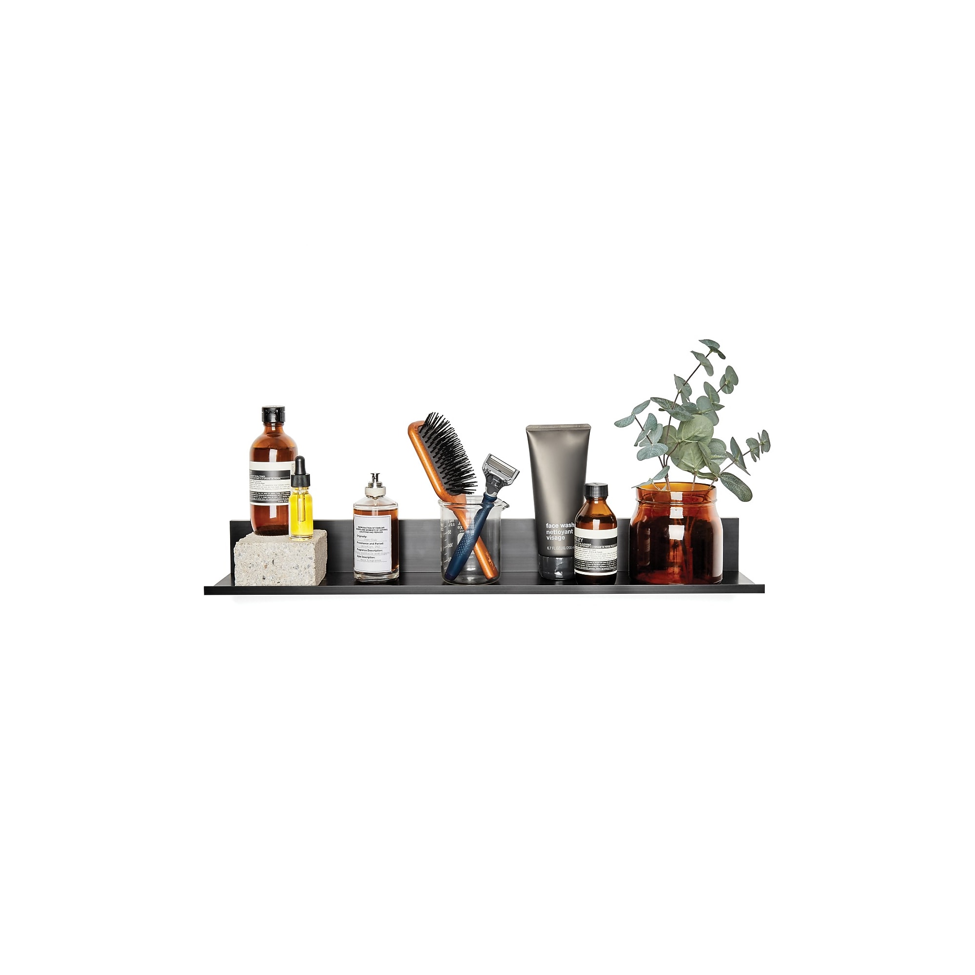 Hangman No-Stud Single Aluminum Floating Shelf, 24-In., Black Powder Coat (HANL24B) Sansujyuku sansujyuku.com